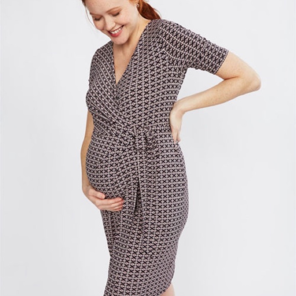 Motherhood maternity wrap dress